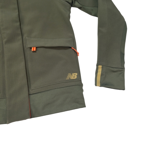 New Balance Marathon Run Reflective Impact Nettle Green Winter Running Jacket - Picture 4 of 8